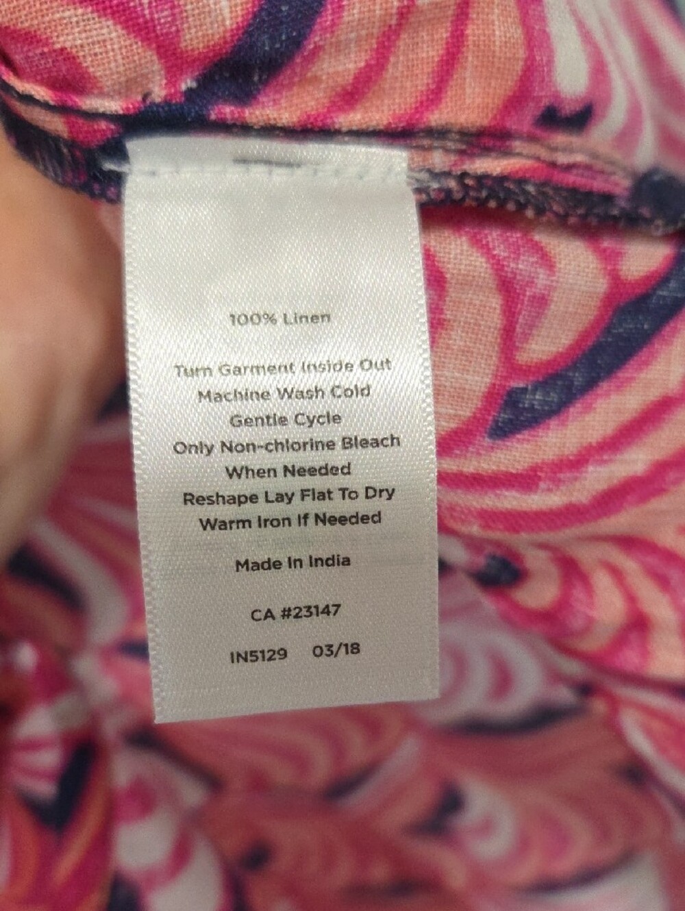 Talbots Pink Multi-Pattern Sleeveless Shell Top - Picture 4 of 4